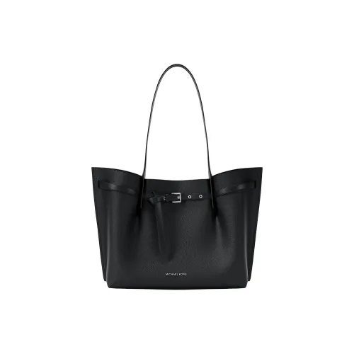 MICHAEL KORS Эмилия Полиуретан Сумка-тоут Сумка через плечо Большая Женская Черная