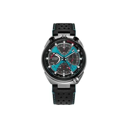 CITIZEN Promaster Land Collection Светильник Кварцевый механизм Кожаный ремешок Часы 44,5 мм Мужские часы Черный циферблат