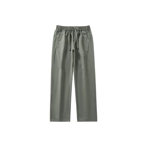 UKTK Светло-серый зеленый Мужские Повседневные Штаны