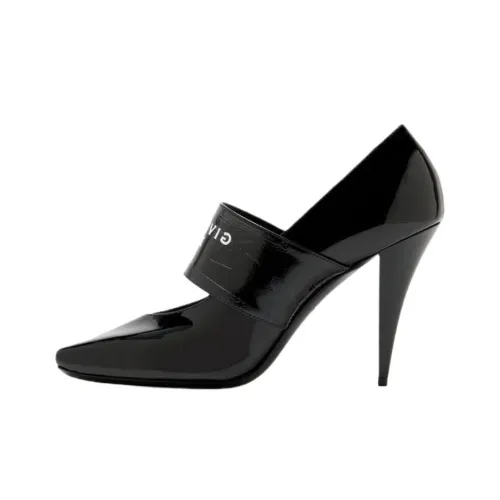 Givenchy Срезанный квадратный каблук-конус высокий каблук 10 см женский черный