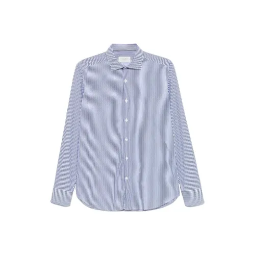 Tintoria Mattei Blue Men's Shirts Тинтория Мацци Синий Мужские Рубашки