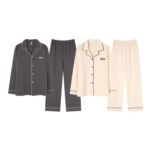 YIROUQING Длинные рукава Мужские + Женские Модели Унисекс Пижамные комплекты