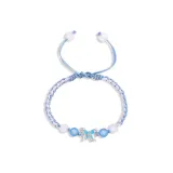 Светящийся в темноте браслет-шнурок "Бабочка" (синий)