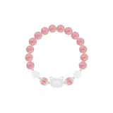 Милый дизайн для любимых питомцев - Медведь Браслет с бусинами - Розовый