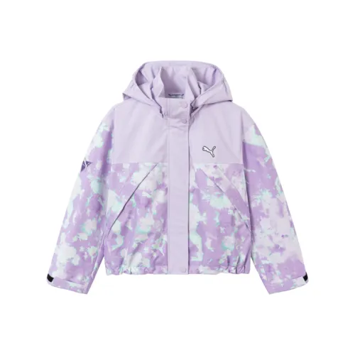 PUMA Performance Фиолетовый Цветочный Дизайн Тон 00370 Kids Куртки