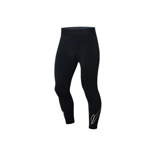 Лайнер CBA Collection Professional Basketball Collection Вязаные Тренировочные Штаны Мужские Черные