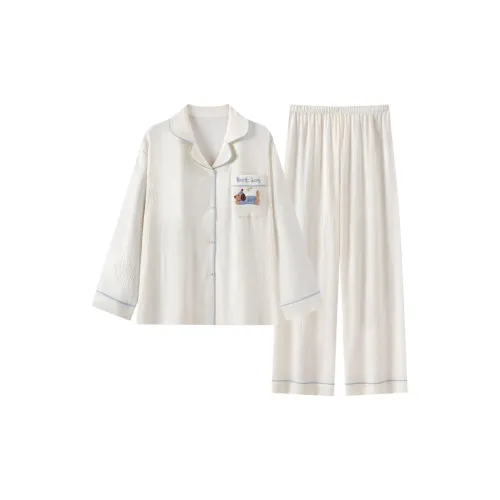 MEIJIAO Белый Такса [Одежда Sets] Женские Пижамные комплекты