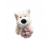 Розовый с цветами Вест-хайленд