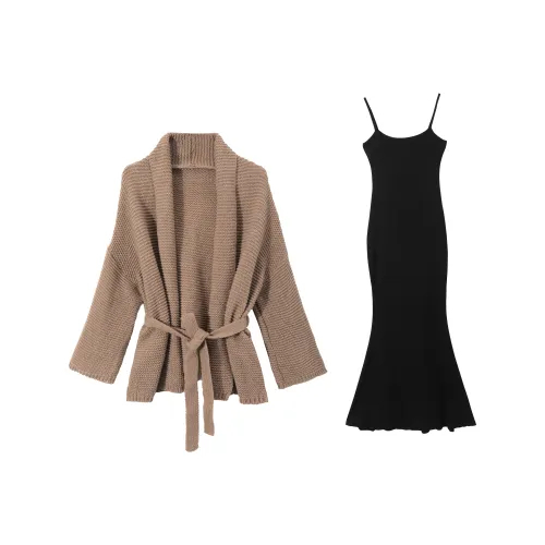 Udon House Платье Свитер Кардиган Женские Комплекты с Юбкой