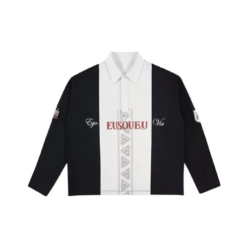 Eusoueu Белый Черный Унисекс Поло