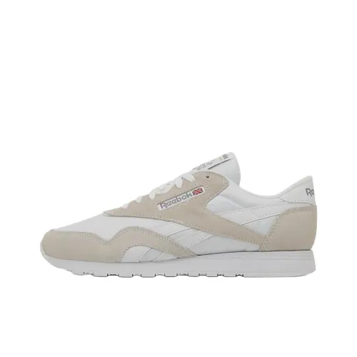 Reebok Classic Nylon Low Топ Беговые кроссовки Мужские Белые