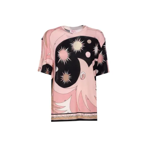 EMILIO PUCCI Розовые Женские T-рубашки