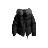 Черный хлопковый пуховик