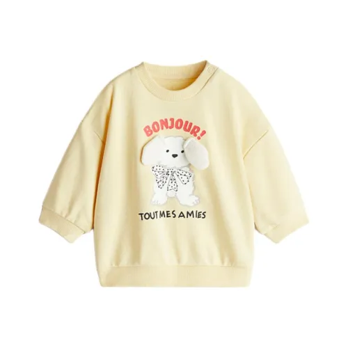 H M Светло-желтый Bonjour Kids Свитшоты