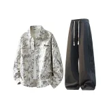 Абрикос + Черный Брюки