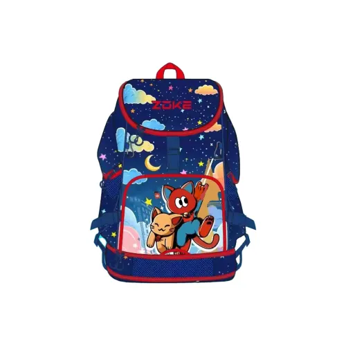 ZOKE Ткань Рюкзак Стандартный Унисекс Аква Синий