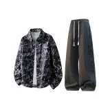 Чёрный топ + чёрные штаны