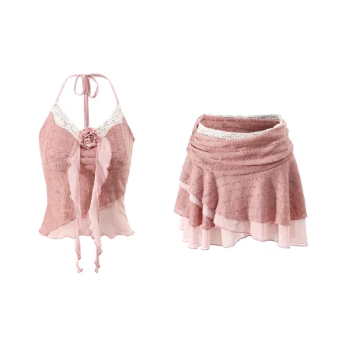 Udon House Розовый Женские Комплекты с Юбкой