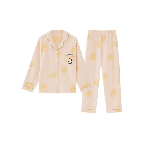 MADALLO Светло-желтый женский пижамный комплект