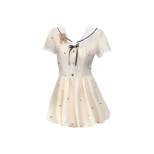 TIBINB Короткий рукав Платье Женское