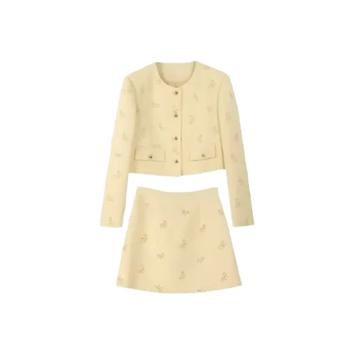 IQC Желтый Женские Комплекты с Юбкой