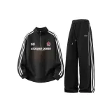 Чёрный топ + чёрные штаны