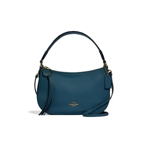 COACH Sutton Кожа Портативная Сумка через плечо Женская Каменно-синий