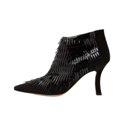 MANOLO BLAHNIK VERTES Ботильоны 9 см Женские Черные