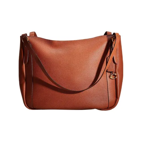 COACH Alana Полированная кожа из крупнозернистой текстуры сумка на одно плечо большой женский седло