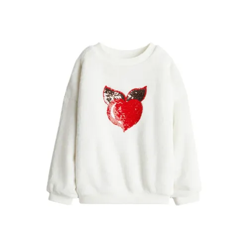 H M Белый Сердце-Формирующий Детский Свитшот