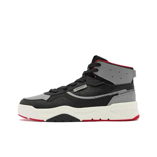 QIAODAN Dry Противоскользящие Устойчивые к износу Легкие Высокие Кроссовки для скейтбординга Мужские Черные Серые