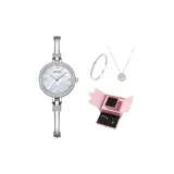 1067-Мать Жемчужины Белый [Двойная Розовая Коробка + Браслет Ожерелье]