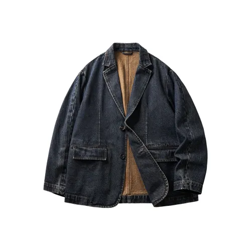 HZWH Синий Черный Мужской Деловой костюм