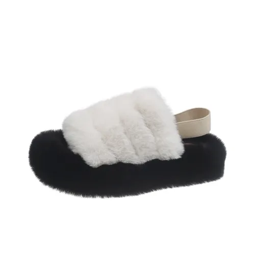 WUJI Резиновая подошва платформа флис тапочки женские