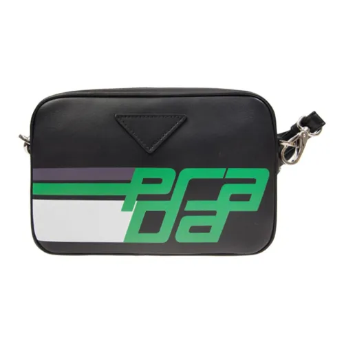 PRADA Сумка через плечо из кожи мужская черная