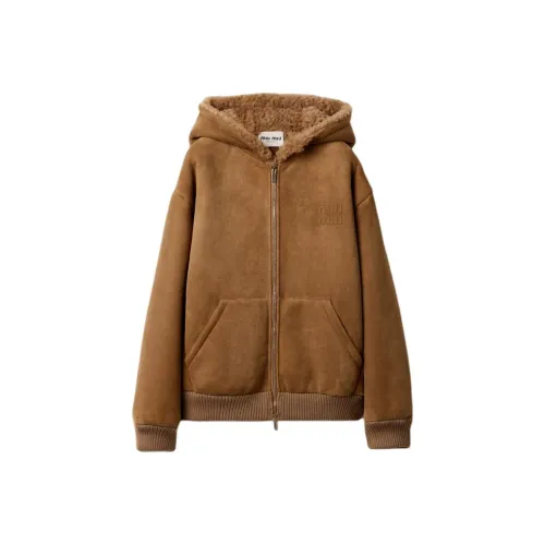 MIU MIU Кожа Куртка Облегающая Женская