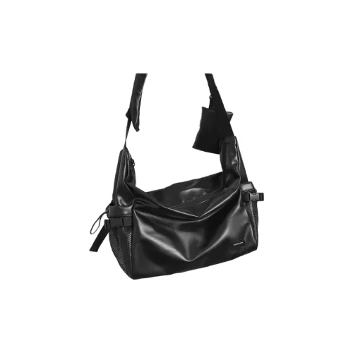 Warrior Oxford+Membrane Кожа Покрытая Сумка через плечо Большая Унисекс Черная