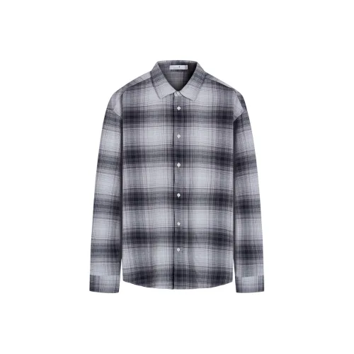 YULANGGONGWU 004 Фотиния Серый Мужская Рубашка