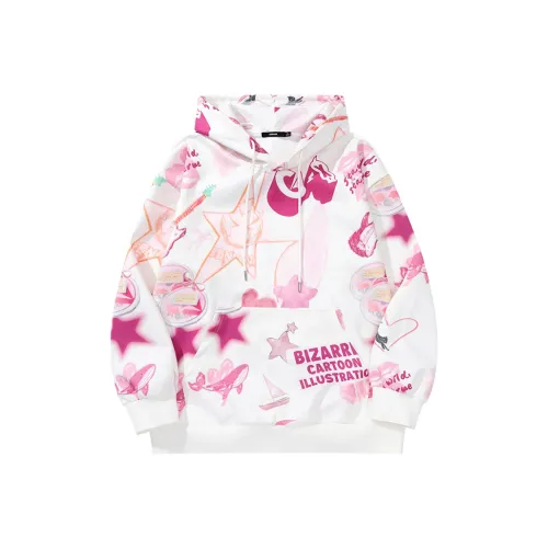 GENANX Толстовка Унисекс Белый Розовый