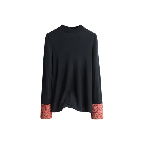 SIBAISHE Черные Женские T-рубашки