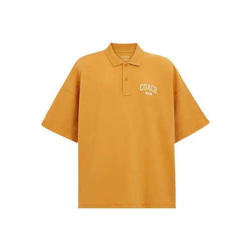 COACH SS24 Поло Мужское Honeys Желтый