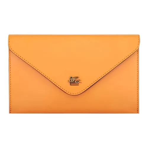 ETRO Pegaso Телячья кожа Конверт Сумка Клатч Стандартный Женский Оранжевый