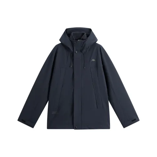 KAPPA GARA Series Дышащий Устойчивый к холоду Водоотталкивающий И Ветрозащитный Ветровка Унисекс Полночный синий
