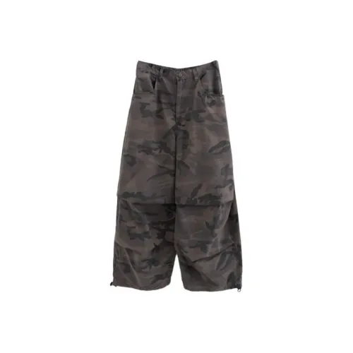 LOWEAR CAMO Pintuck Широкие Брюки Повседневные Брюки Женские