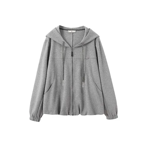 YUNFEIXIU Толстовка с капюшоном универсальная Fashion casual свободный крой утягивающий элегантный большой размер осенний женский