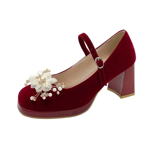 UMEK Грубый каблук Высокие каблуки 5 см 7 см Женские