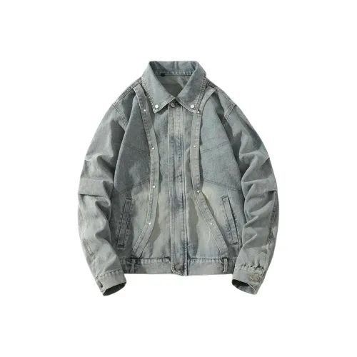 LINGSHI Синий Унисекс Джинсовые куртки