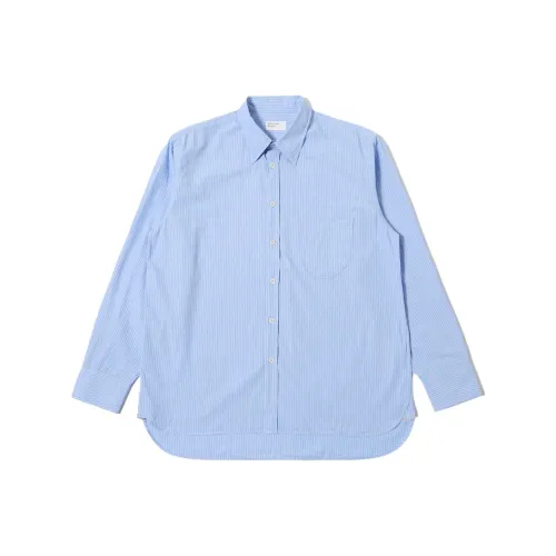 Universal Works Blue Unisex Shirts Универсал Воркс Синие Унисекс Рубашки