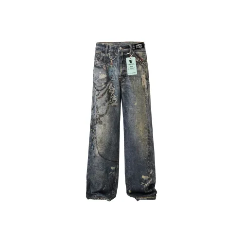 SAME FLOW [Базовый] Синий Унисекс Джинсы