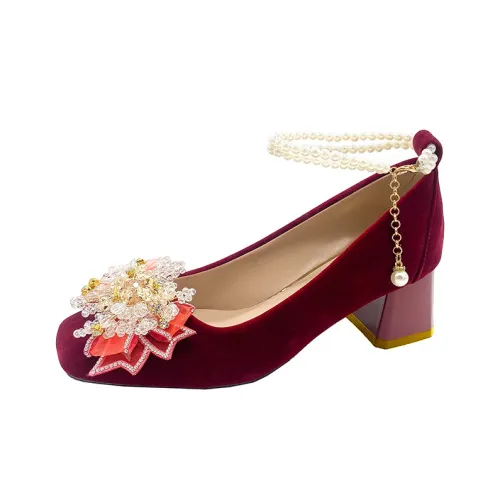 UMEK Грубый каблук Высокие каблуки 5 см 7 см Женские